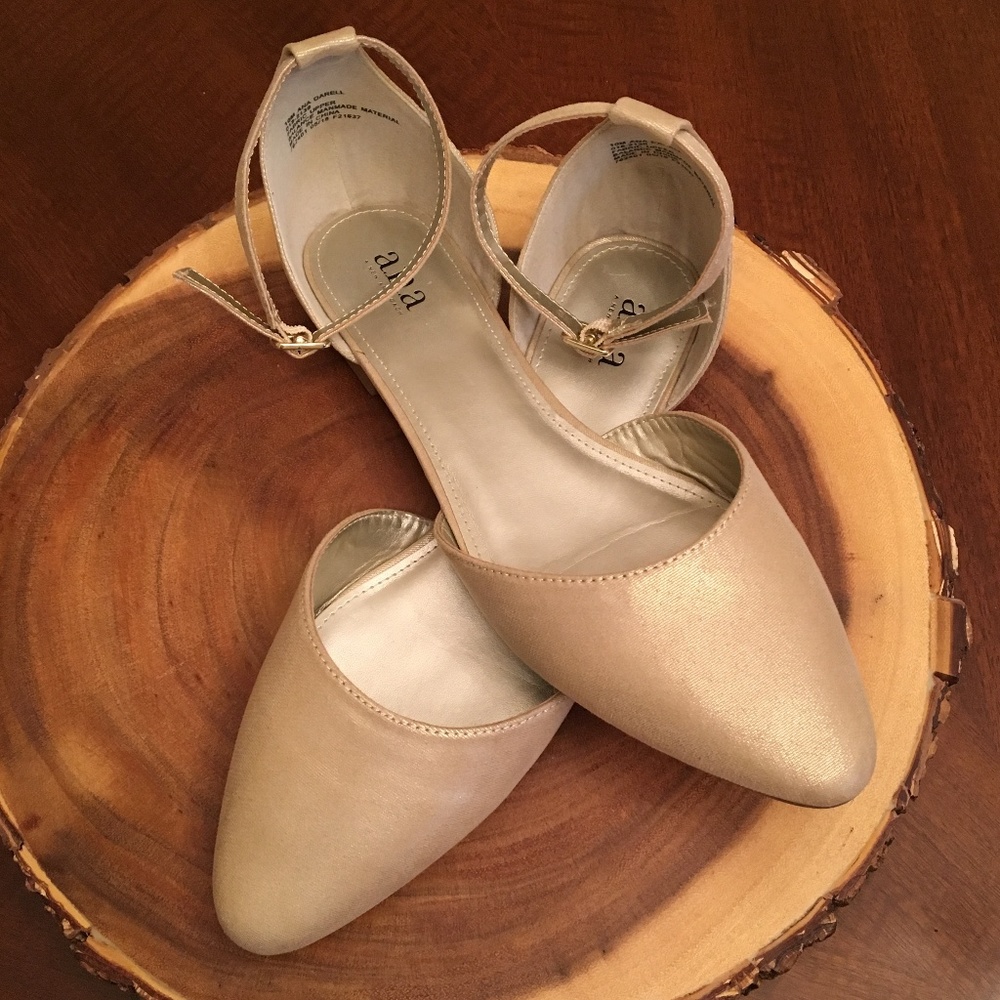 gold a.n.a. strap sandals